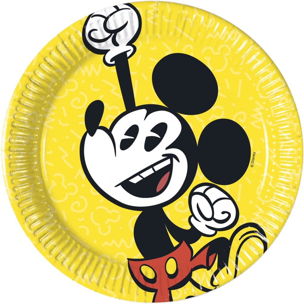 8 små tallrikar Musse Pigg (20cm) - Mickey Comic