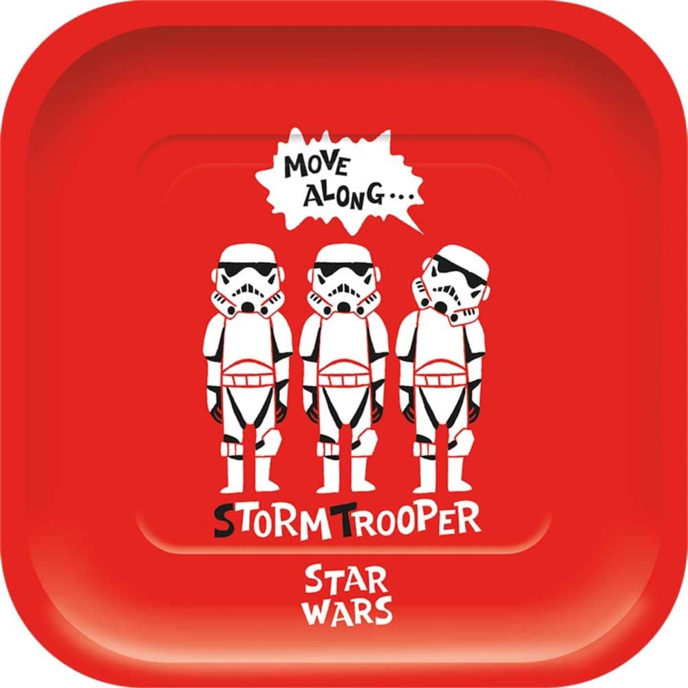 4 fyrkantiga roliga tallrikar med Star Wars - Star Wars Paper Cut