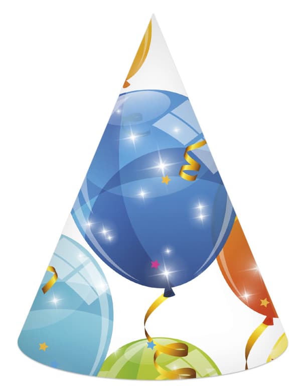 6 Partyhattar Sparkling Balloons