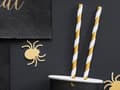 Miniatyrbild 3 av 5: 10 papperssugrör med guldfärgade ränder - Trick or Treat Collection