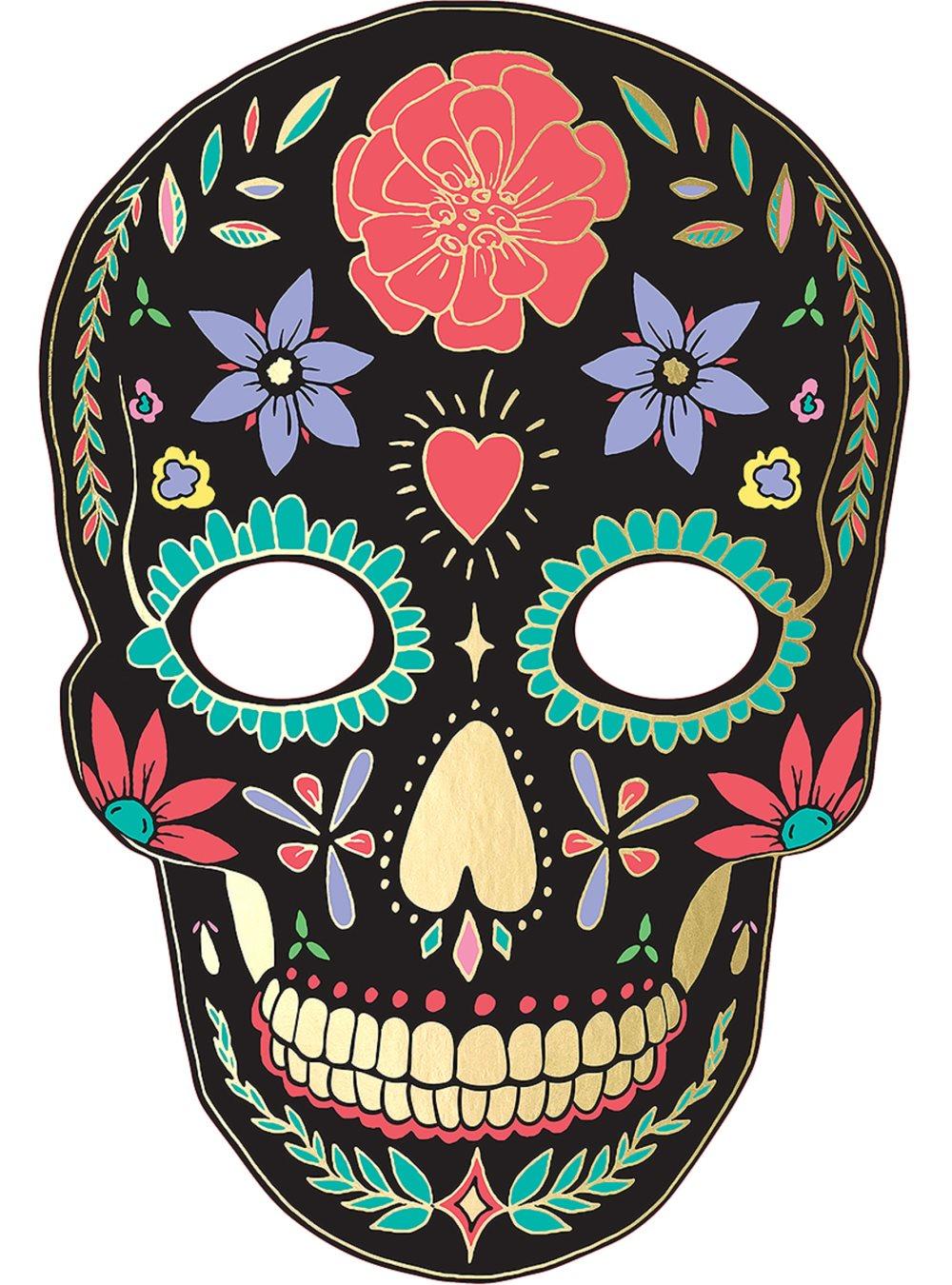 Svart Catrina Mask - Day of the Dead