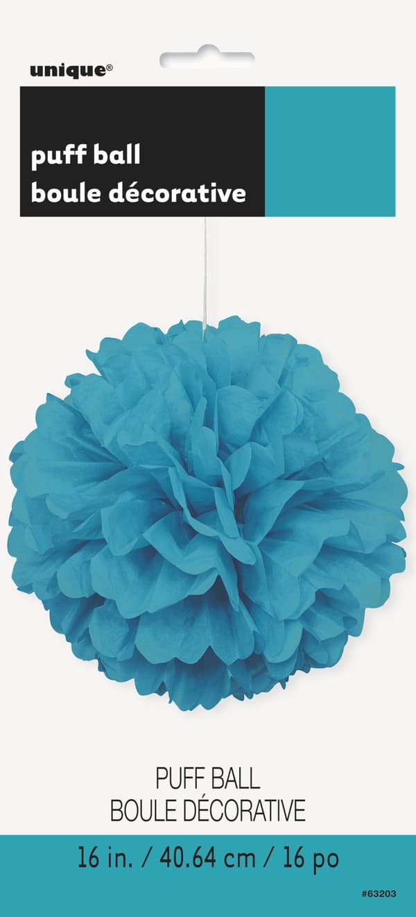 Pompom dekorativ akvamarin - Kollektion Basfärger
