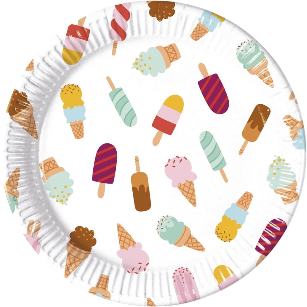 8 stora tallrikar Ice Cream Passion (23 cm)