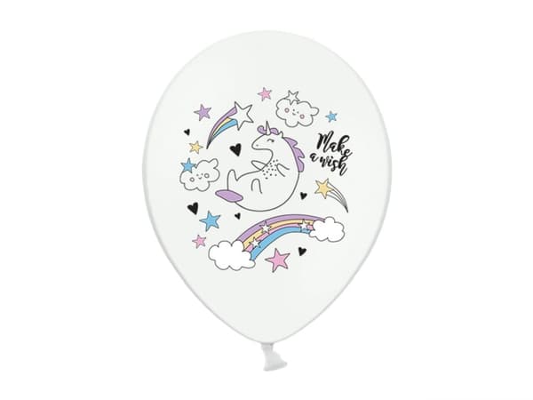 6 latexballoner med enhjørning (30 cm) - Unicorn Collection