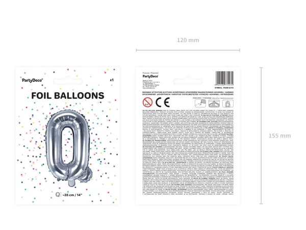 Folieballong bokstav Q silver
