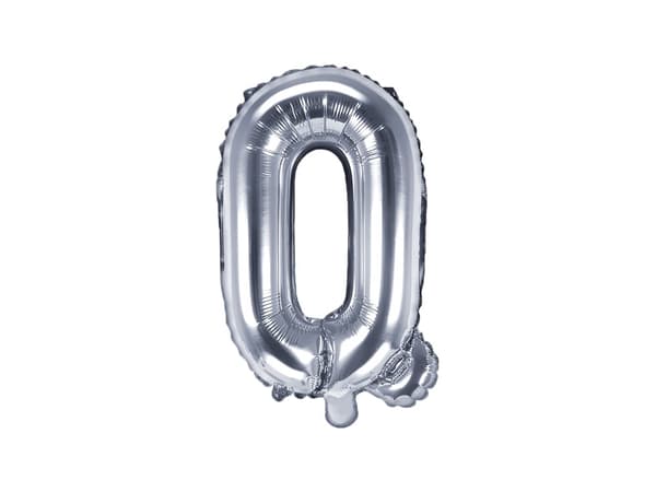 Folieballong bokstav Q silver