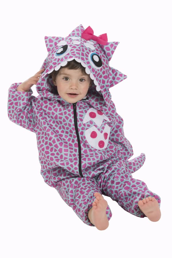 Pink dinosaur kostume til babyer