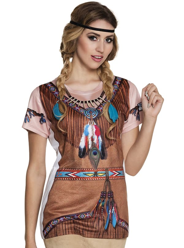 Indianer t-skjorte for dame