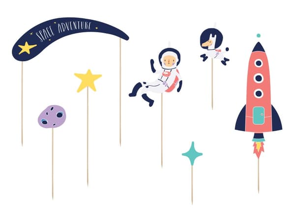 7 "Space Adventure" Kage Toppers - Space Party