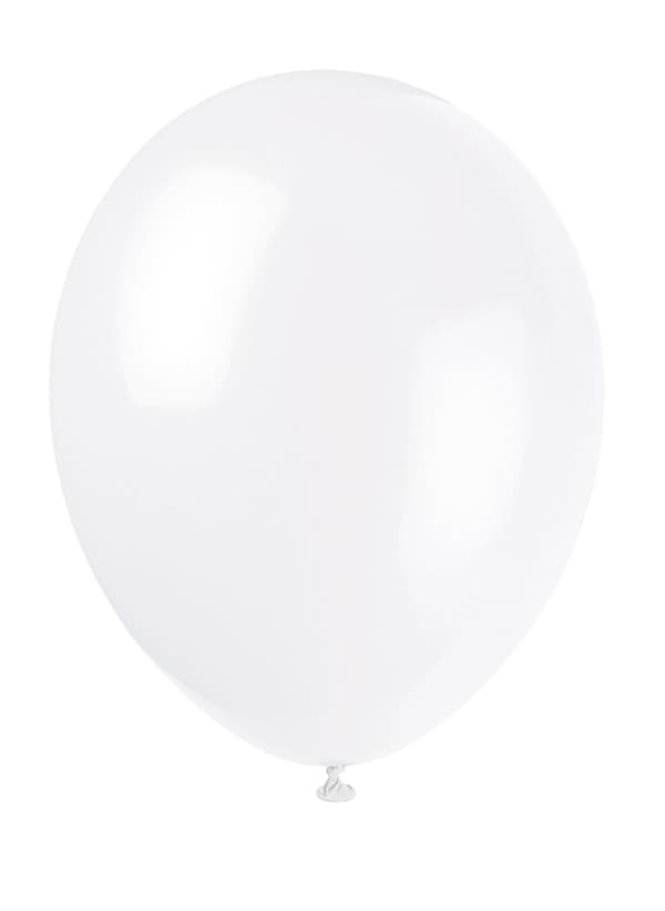 Sæt af 10 hivde ballonner - Basale farver linje