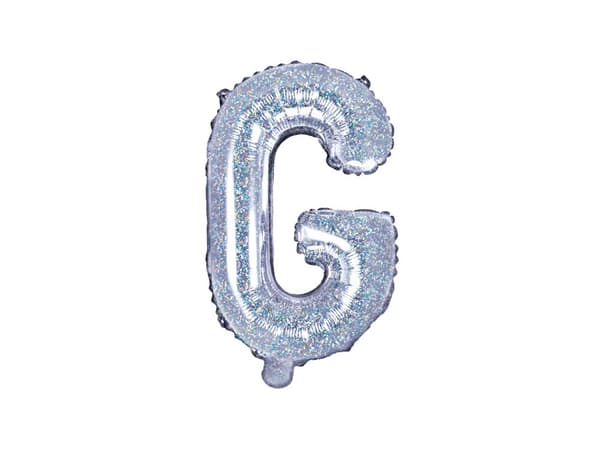 G folieballon i sølvglitter