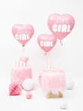 Miniatyrbild 3 av 4: Foil "It's a girl" ballong i form av ett hjärta