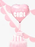 Miniatyrbild 2 av 4: Foil "It's a girl" ballong i form av ett hjärta