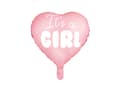 Miniatyrbild 1 av 4: Foil "It's a girl" ballong i form av ett hjärta