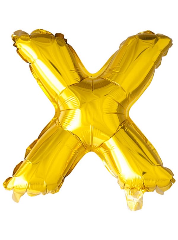 Ballong bokstav X guld (102 cm)