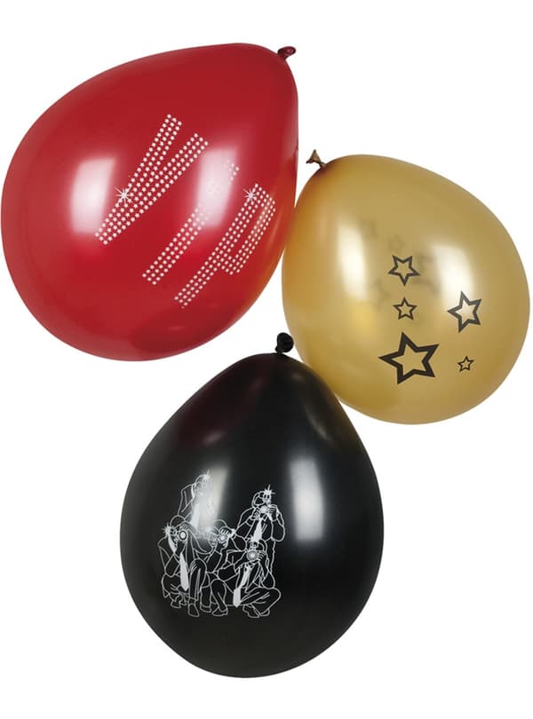 3 balloner til VIP-fest assorterede farver (25 cm) - Elegant Collection