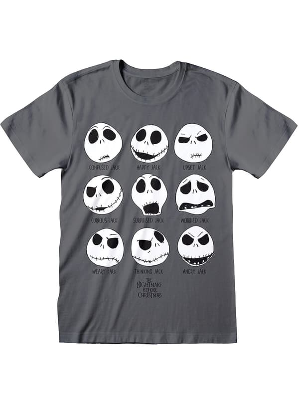 T-shirt af Jack Nightmare before Christmas i grå til mænd