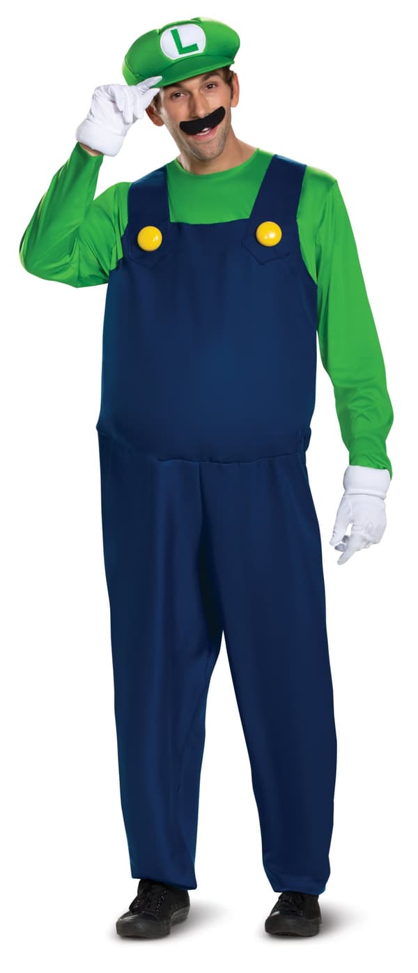 Prestisje Luigi kostyme til menn Super Mario Bros
