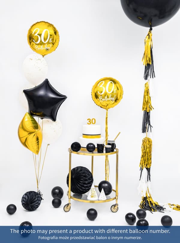 "60" Folieballong i gull