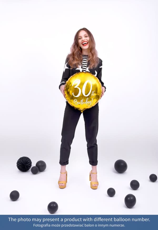 "60" Folieballong i gull