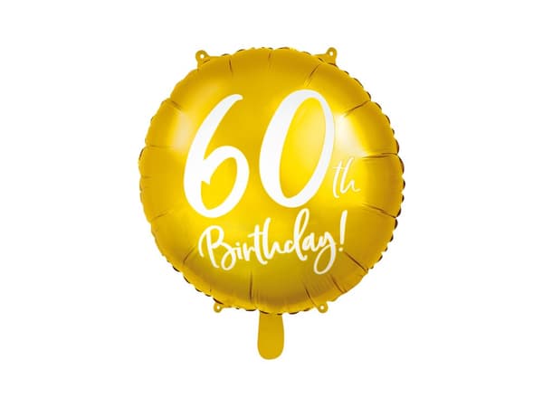 "60" Folieballong i guld