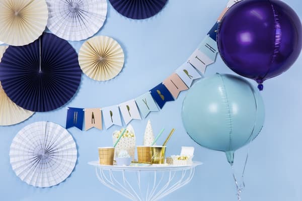 Folieballon i form af en kugle i violet