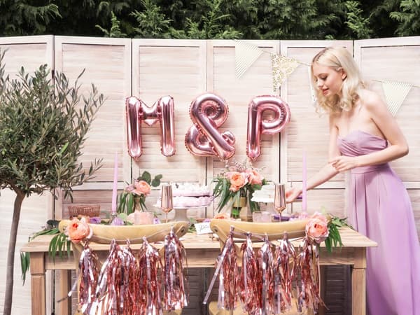 Girlang med fransar roséguldfärgad