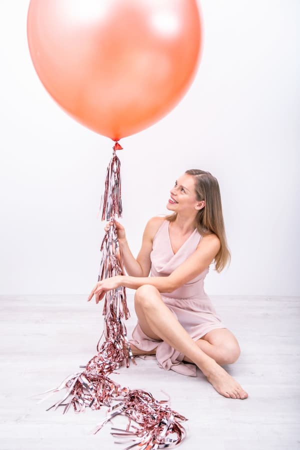 Girlang med fransar roséguldfärgad