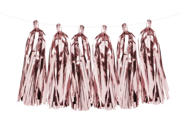 Girlang med fransar roséguldfärgad