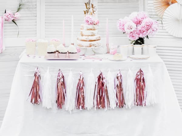 Girlang med fransar roséguldfärgad