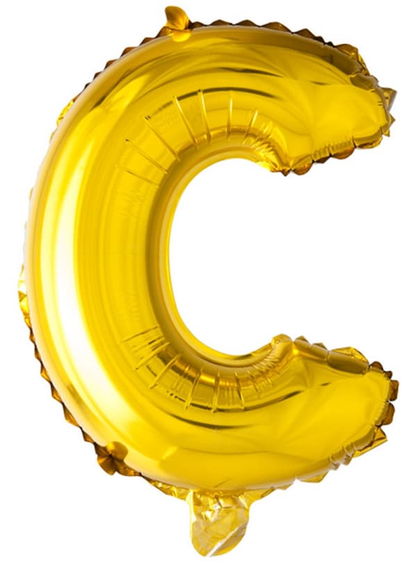 Ballong bokstav C guld (102 cm)