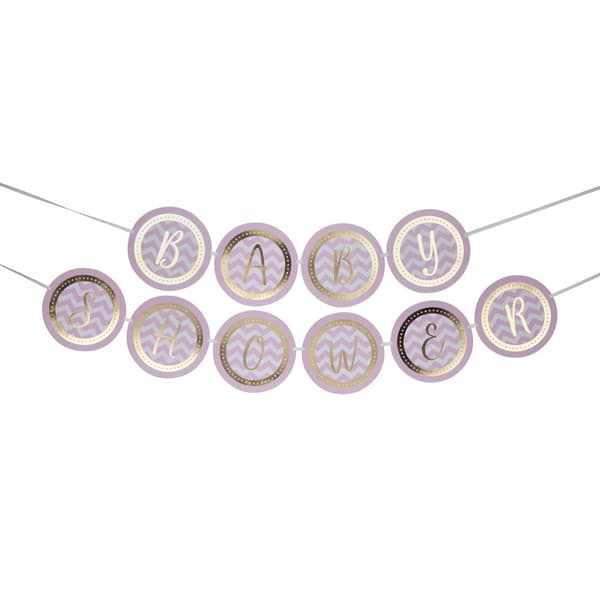 Rosa "Baby Shower" banner - Pattern Works