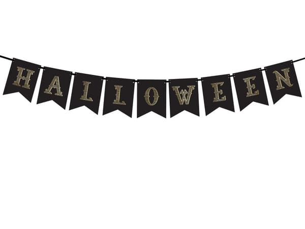 "Halloween" lippu, musta & kulta - Trick or Treat Collection