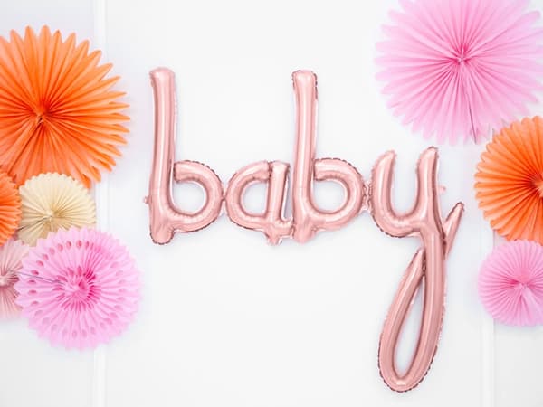 Babyballon i roseguld (75 cm) - Baby shower party