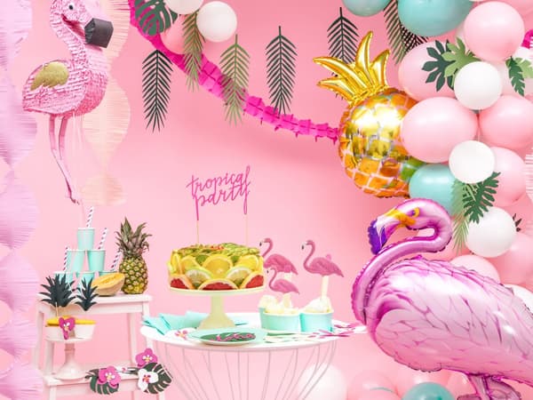 6 kort till bordsdukning gröna i form av löv - Aloha Collection