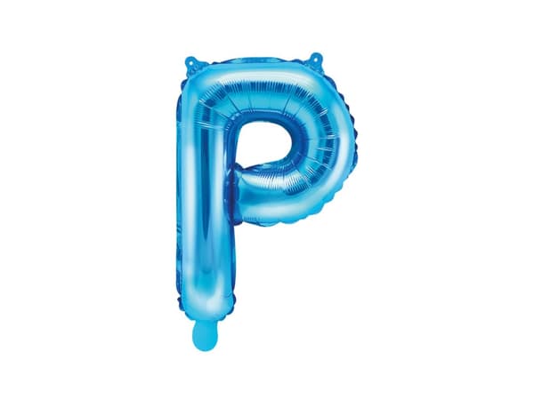 P folieballon i blå