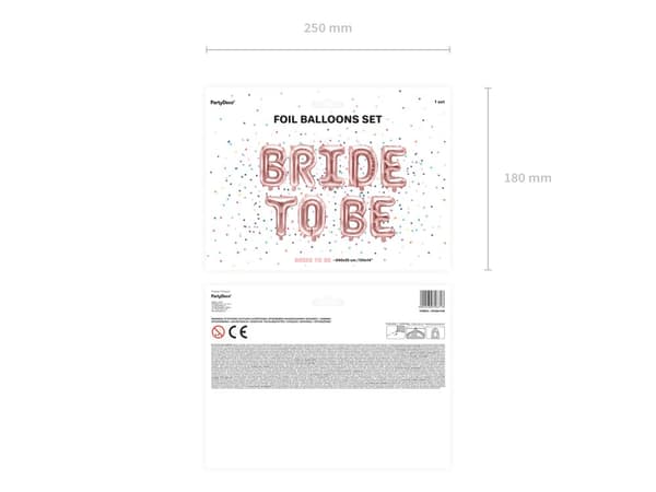 "Bride to be" Folieballon i roseguld