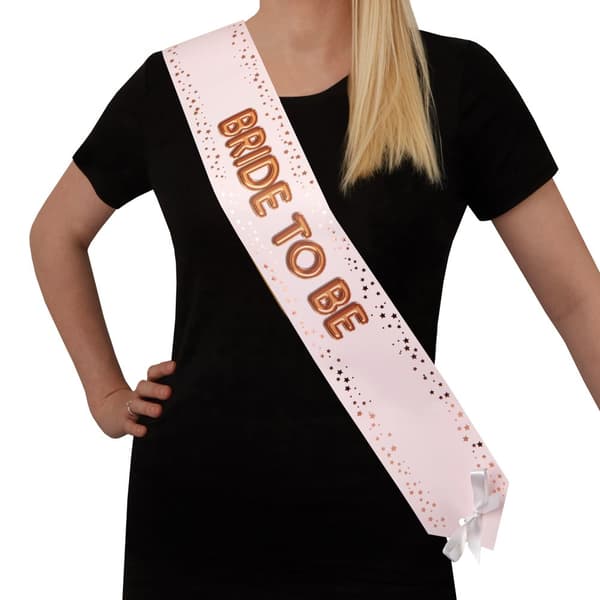 Rosenguld "Bride to be" skærf - Bride Squad
