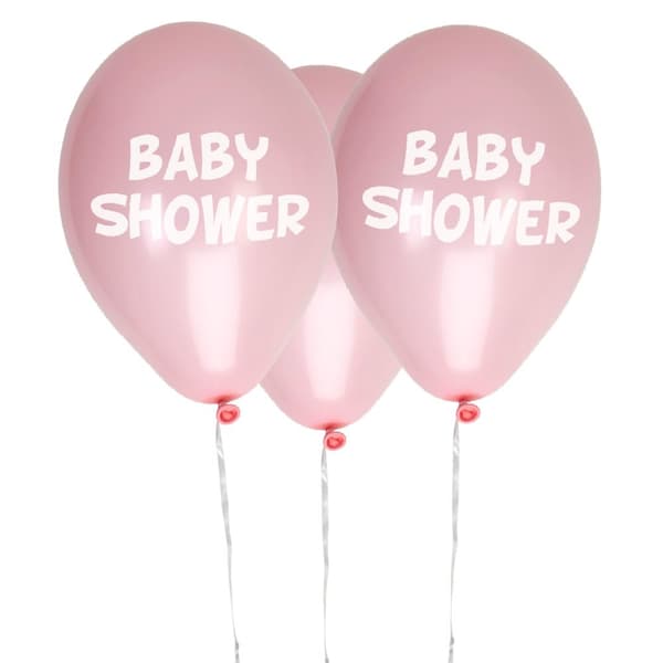 8 latexballonger "Baby shower" rosa (30 cm) - Little Star Pink