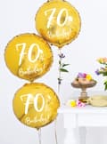 Miniatyrbild 3 av 4: Ballong 80 th Birthday guldfärgad (45 cm)