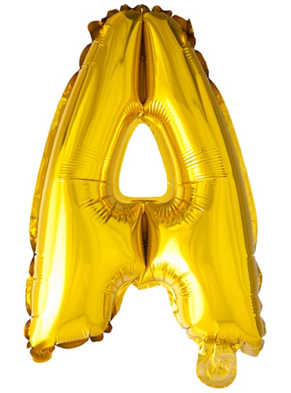 Kultainen kirjain A ilmapallo (102 cm)