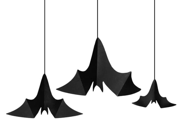 3 dekorative hængende flagermus - Halloween