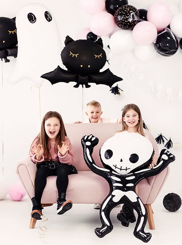 Folieballong i form av ett Halloween Skelett (84x10 cm)