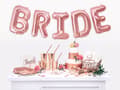 Miniatyrbild 3 av 3: 6 papperstallrikar roséguldfärgade "Bride Squad" (23 cm) - Rose Gold Bride To Be
