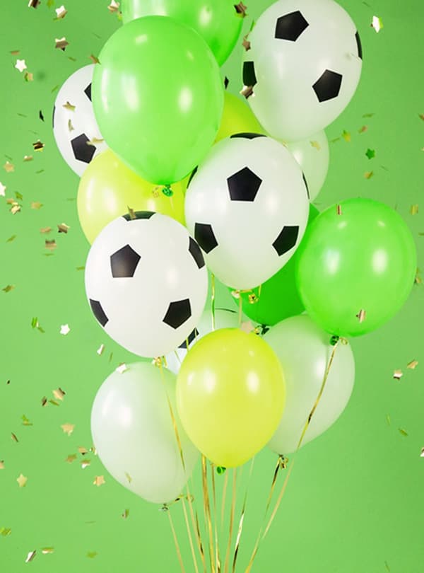 6 fodboldballoner (30 cm)