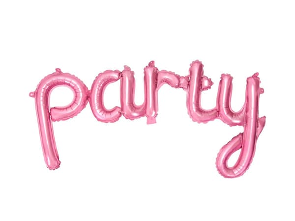 "Party" Folie ballon i lyserød