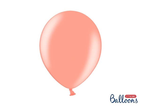 10 extra tåliga ballonger i metallic roseguld (30 cm)