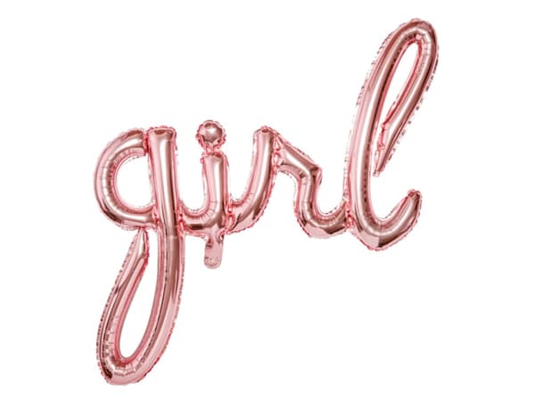 Gylden Pige Ballon (77 cm) - Baby shower party