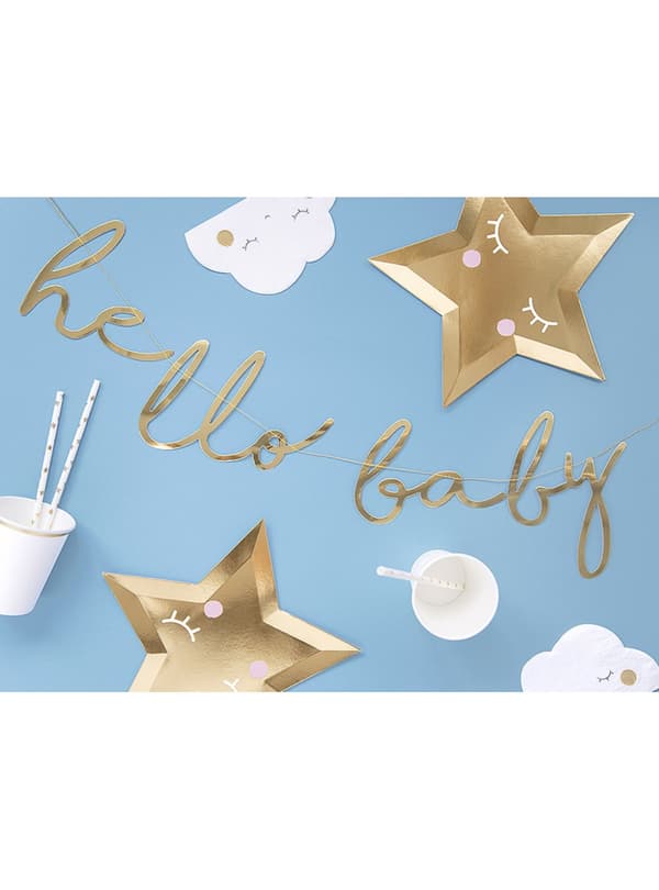 Hello Baby-olkanauha kullanvärisenä - Little Star