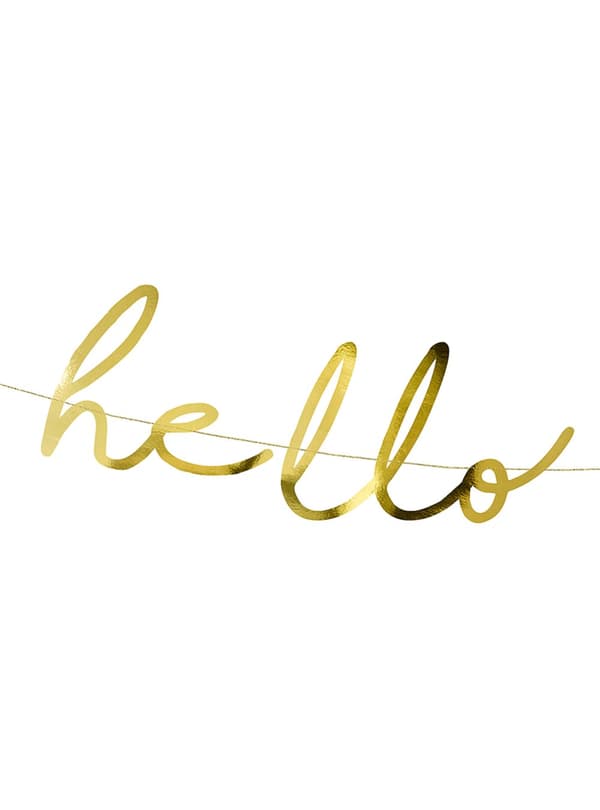 Hello Baby-olkanauha kullanvärisenä - Little Star